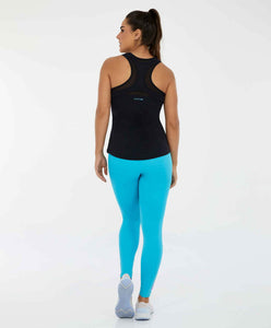 Model Back: Alto Giro Fitness Haut Regata Skin Fit Tule E Laser Preto