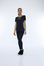 Carregar imagem no visualizador da galeria, Image 02: Alto Giro Fitness Haut T-Shirt Skin Fit Inspiracionais Preto
