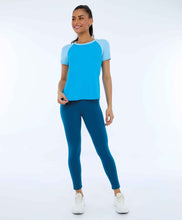 Carregar imagem no visualizador da galeria, Image 02: Alto Giro Fitness Haut T-Shirt Skin Fit Recortes Sport Azul Vivid
