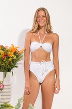 Carregar imagem no visualizador da galeria, Bottom Shimmer-White Belted-High-Waist
