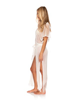 Carregar imagem no visualizador da galeria, Fringe Long Caftan Off White
