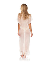 Carregar imagem no visualizador da galeria, Fringe Long Caftan Off White
