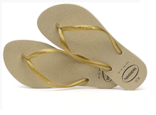 Carregar imagem no visualizador da galeria, Model Back: Havaianas Tongs Havaianas Slim Gloss Areia
