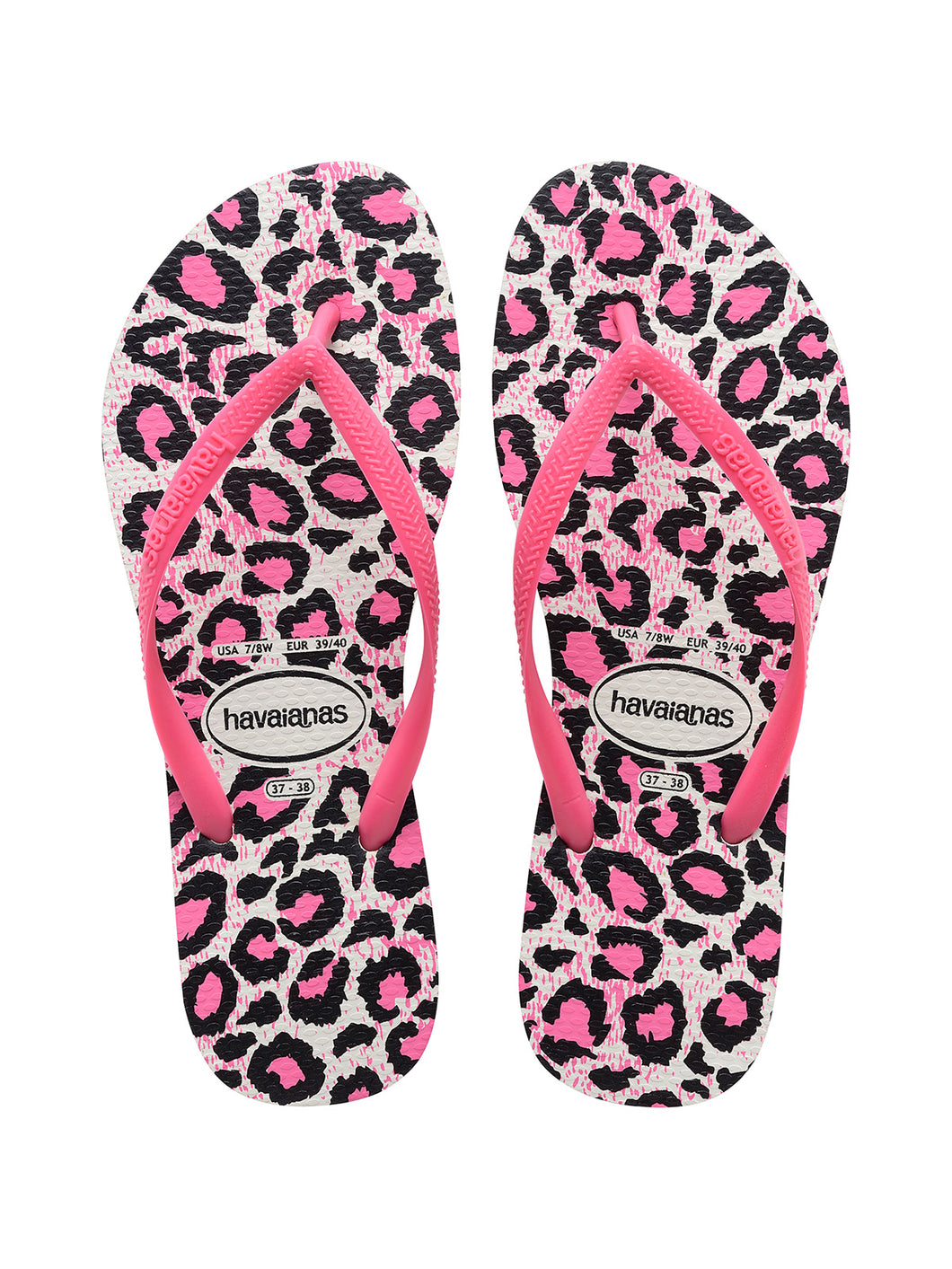 Product Front: Havaianas Tongs Slim Animals White/Rose