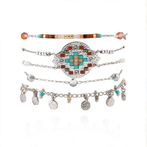 Product Front: Hipanema Bracelet Cuff Goldville Silver Hipanema