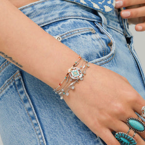 Image 03: Hipanema Bracelet Cuff Goldville Silver Hipanema
