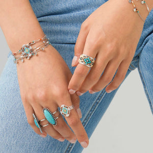 Image 04: Hipanema Bracelet Cuff Goldville Silver Hipanema