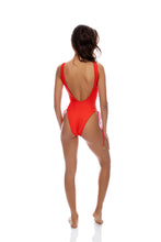 Carregar imagem no visualizador da galeria, Model Back: Luli Fama Une Pièce Bodysuit Hot Tropics Red
