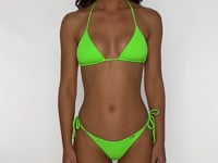 Carregar e reproduzir vídeo no visualizador da Galeria, Top Wavy Ruched Que Sera Sera Neon Lime
