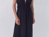 Carregar e reproduzir vídeo no visualizador da Galeria, Video: Rio De Sol Vêtement De Plage Black Long Dress Soleil

