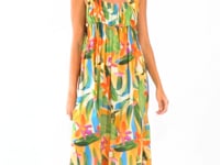Carregar e reproduzir vídeo no visualizador da Galeria, Tropical Long Dress Chiara
