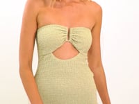 Carregar e reproduzir vídeo no visualizador da Galeria, Video: Rio De Sol Mini Dress Brisa-Pistache Sara Dress
