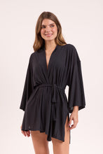 Carregar imagem no visualizador da galeria, Gallery: Rio De Sol Robe De Plage Black Kimono
