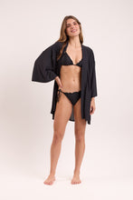 Carregar imagem no visualizador da galeria, Image 10: Rio De Sol Robe De Plage Black Kimono
