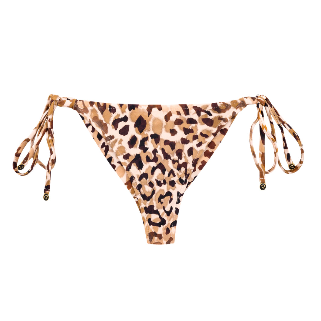 Product Front: Rio De Sol Bas Bottom Leopard Cheeky-Tie