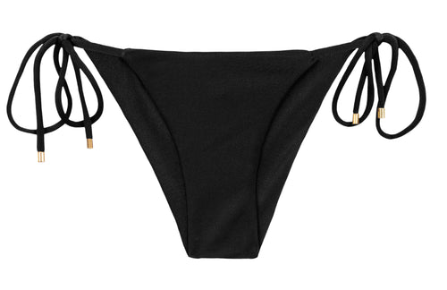 Product Front: Rio De Sol Bas Bottom Shimmer-Black Cheeky-Tie