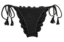 Carregar imagem no visualizador da galeria, Product Front: Rio De Sol Bas Bottom Shimmer-Black Frufru
