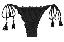 Carregar imagem no visualizador da galeria, Product Front: Rio De Sol Bas Bottom Shimmer-Black Frufru-Fio
