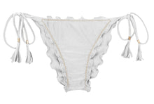 Carregar imagem no visualizador da galeria, Product Front: Rio De Sol Bas Bottom Shimmer-White Frufru
