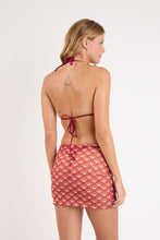 Carregar imagem no visualizador da galeria, Model Back: Rio De Sol Jupe De Page Floral-Scales Mini Skirt Ruched
