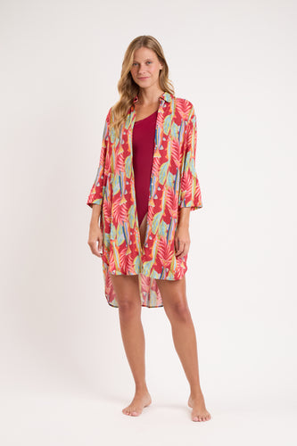 Model Front: Rio De Sol Vêtement De Plage Sea-Bloom Chemise Gabriele