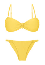 Carregar imagem no visualizador da galeria, Product Front: Rio De Sol Ensemble Set Amarelo Bandeau-Crispy Cheeky-Crispy
