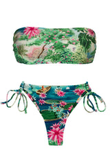 Carregar imagem no visualizador da galeria, Product Front: Rio De Sol Ensemble Set Amazonia Bandeau-Reto Fio-Tie

