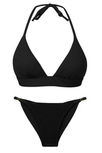 Product Front: Rio De Sol Ensemble Set Bora-Black Tri-Cos Cheeky-Fixa