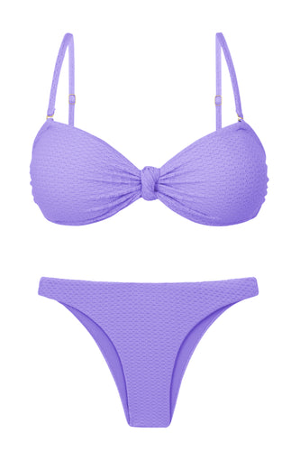 Product Front: Rio De Sol Ensemble Set Bora-Lavanda Bandeau-Joy Leblon