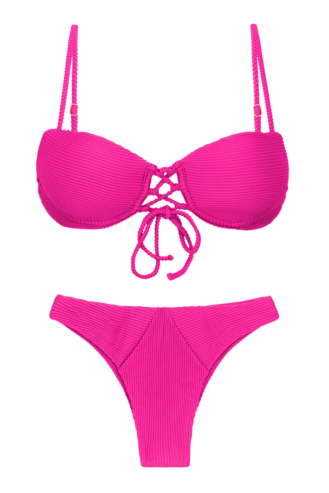 Product Front: Rio De Sol Ensemble Set Cotele-Amaranto Balconet-Pushup Lisboa