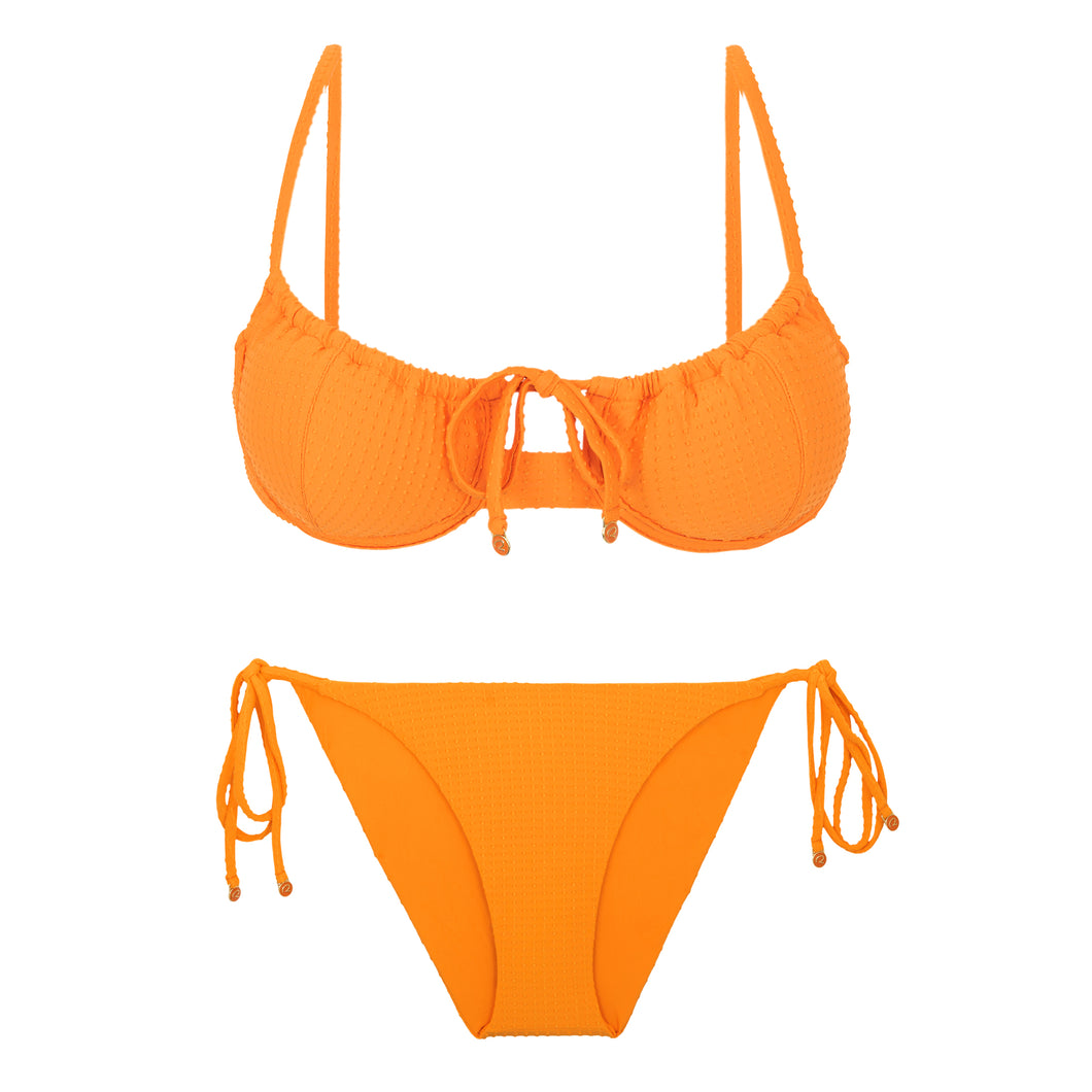 Product Front: Rio De Sol Ensemble Set Dots-Mango Balconet-Tie Ibiza-Comfy