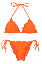 Carregar imagem no visualizador da galeria, Product Front: Rio De Sol Ensemble Set Dots-Orange Frufru
