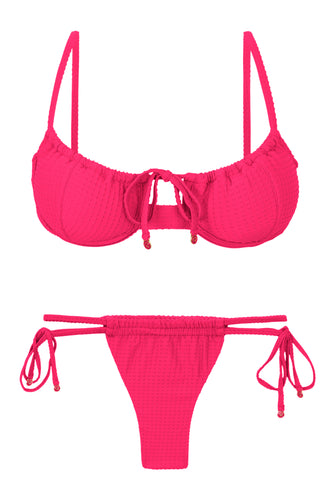 Product Front: Rio De Sol Ensemble Set Dots-Virtual-Pink Balconet-Tie Pipa