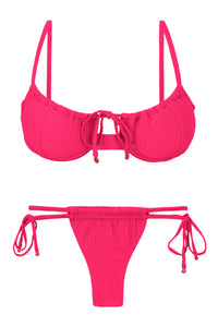 Product Front: Rio De Sol Ensemble Set Dots-Virtual-Pink Balconet-Tie Pipa