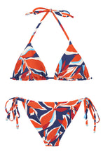 Carregar imagem no visualizador da galeria, Product Front: Rio De Sol Ensemble Set Leaves Tri-Inv Cheeky-Tie
