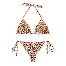 Carregar imagem no visualizador da galeria, Product Front: Rio De Sol Ensemble Set Leopard Tri-Inv Cheeky-Tie
