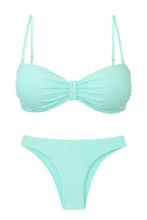 Carregar imagem no visualizador da galeria, Product Front: Rio De Sol Ensemble Set Malibu-Menta Bandeau-Duo Essential

