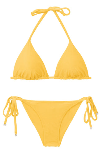 Product Front: Rio De Sol Ensemble Set Malibu-Yellow Tri-Inv Cheeky-Tie