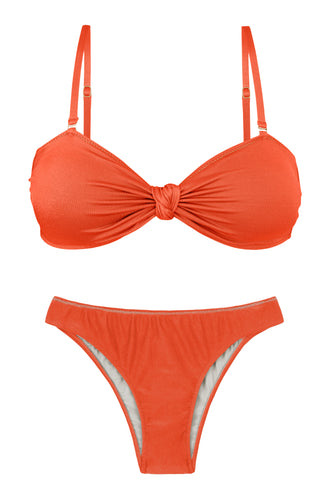 Product Front: Rio De Sol Ensemble Set Paprica Bandeau-Joy Essential