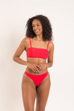 Carregar imagem no visualizador da galeria, Image 03: Rio De Sol Ensemble Set Rouge Bandeau-Reto Nice-Fio
