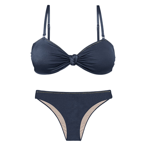 Product Front: Rio De Sol Ensemble Set Shark Bandeau-Joy Essential