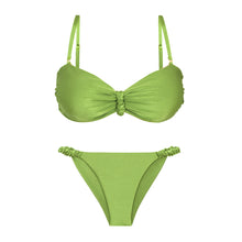 Carregar imagem no visualizador da galeria, Product Front: Rio De Sol Ensemble Set Shimmer-Botanica Bandeau-Crispy Cheeky-Crispy
