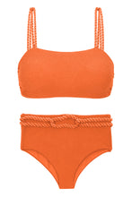 Carregar imagem no visualizador da galeria, Product Front: Rio De Sol Ensemble Set St-Tpz-Tangerina Reto Hotpant-High
