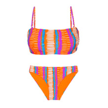 Carregar imagem no visualizador da galeria, Product Front: Rio De Sol Ensemble Set Stripes Bandeau-Reto Essential-Comfy
