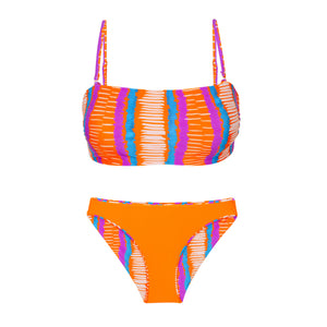 Product Back: Rio De Sol Ensemble Set Stripes Bandeau-Reto Essential-Comfy