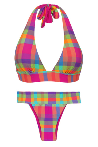 Product Front: Rio De Sol Ensemble Set Tulip-Garden Halter-Cos Rio-Cos