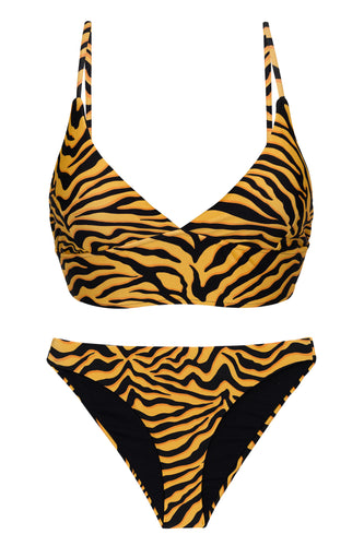 Product Front: Rio De Sol Ensemble Set Wild-Orange Tri-Tank Comfy