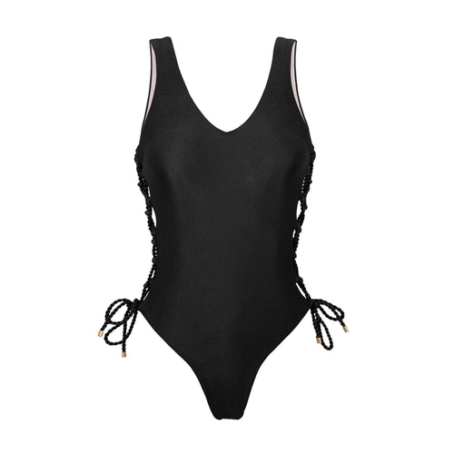 Product Front: Rio De Sol Une Pièce Shimmer-Black Zoe