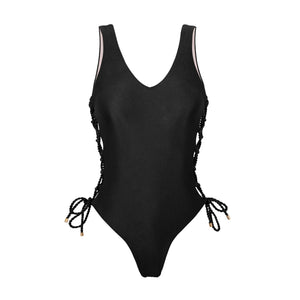 Product Front: Rio De Sol Une Pièce Shimmer-Black Zoe