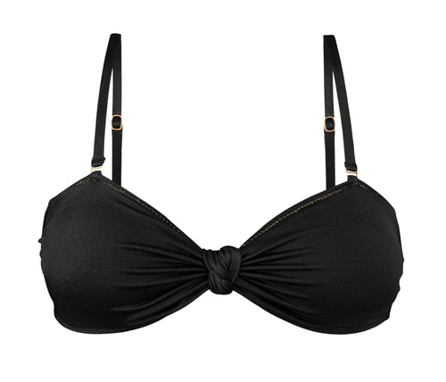 Product Front: Rio De Sol Haut Top Shimmer-Black Bandeau-Joy